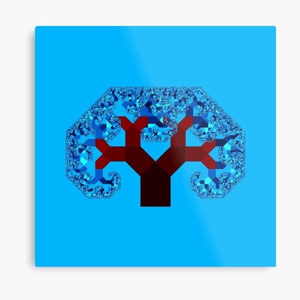 Item preview, Blue Pythagorean Tree designed and sold by Abstract-Color.