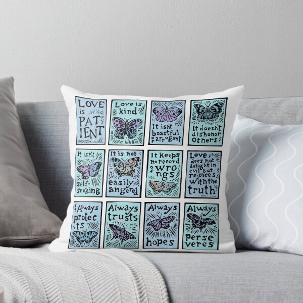 Item preview, Love Is Patient, with Butterflies - in Colour designed and sold by SarahFullerArt.