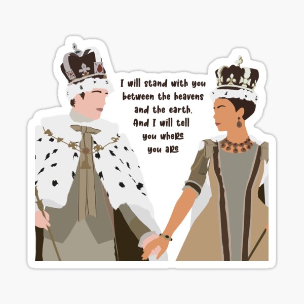 Aperçu de l'œuvre Je vais vous dire où vous êtes le roi George et la reine Charlotte Bridgerton Netflix créée et vendue par KamiTrendz.
