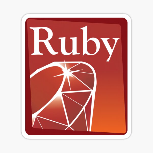 Item preview, Ruby Programming Language Logo for Geek Programmers Coders Web Developers Engineer designed and sold by CUTE STICKERS ⭐⭐⭐⭐⭐.