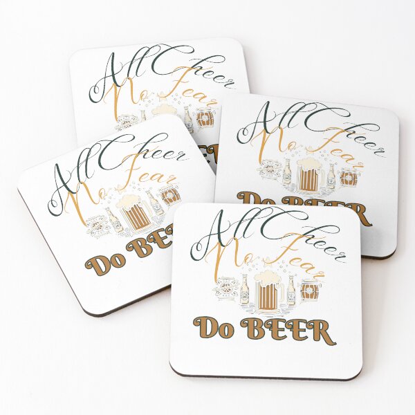 Item preview, All Cheer No Fear Do Beer- Minimalism Retro Beer Lover Art designed and sold by Wolvescreate.
