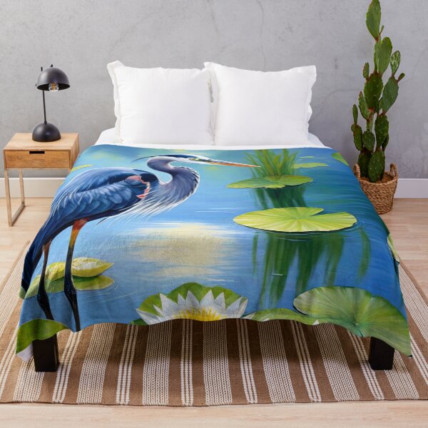 Item preview, Heron Lotus Pond designed and sold by TeeARTHY.