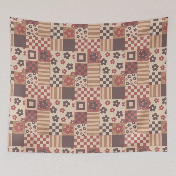 Item preview, Boho Vintage Patchwork Floral Seamless Pattern designed and sold by CreativeDraws42.