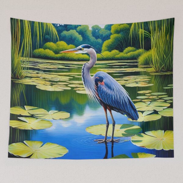 Item preview,  Heron  Pond | Great Blue Heron  designed and sold by TeeARTHY.