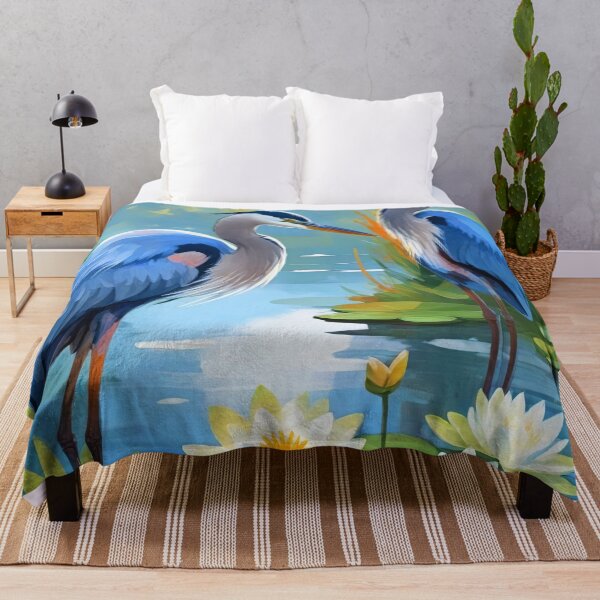 Item preview, Blue two herons Lotus Pond | Great Blue Heron designed and sold by TeeARTHY.