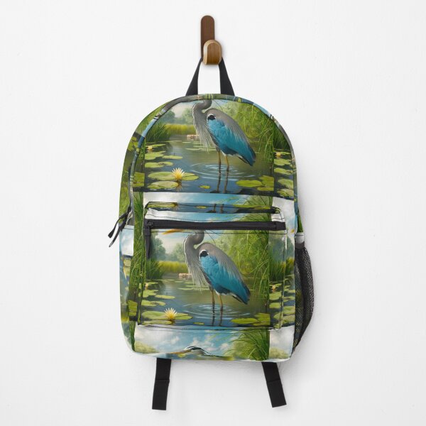 Item preview, Heron Lotus Pond | Great Blue Heron designed and sold by TeeARTHY.