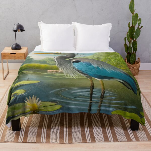Item preview, Heron Lotus Pond | Great Blue Heron designed and sold by TeeARTHY.