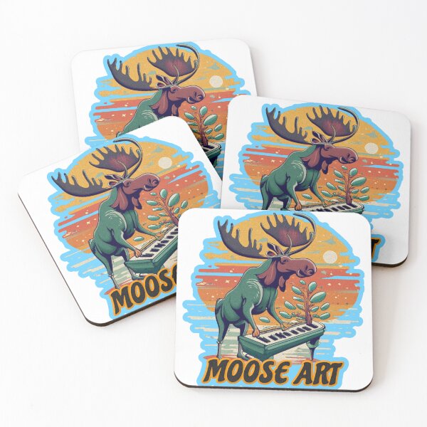Item preview, moose playing a piano designed and sold by jnsmerchstore.