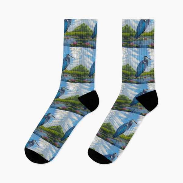 Item preview, Heron Lotus Pond Sun | Great Blue Heron  designed and sold by TeeARTHY.