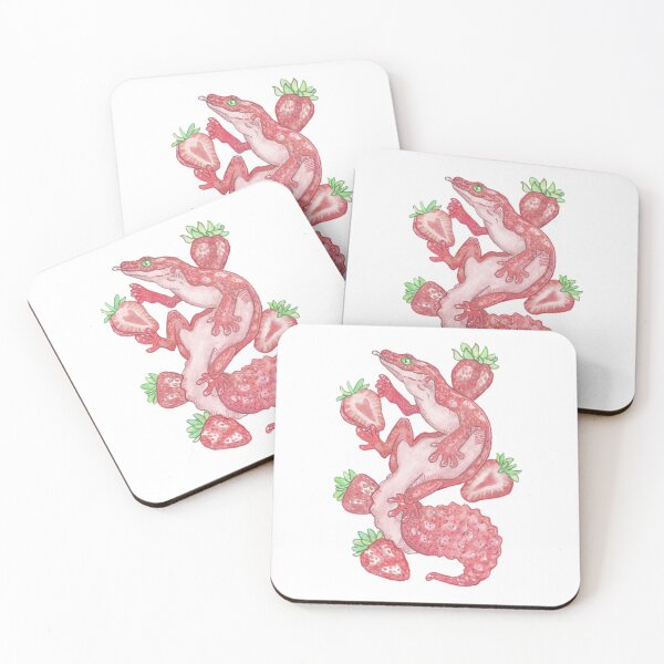 Item preview, Strawberry gecko designed and sold by kryuktheartisan.