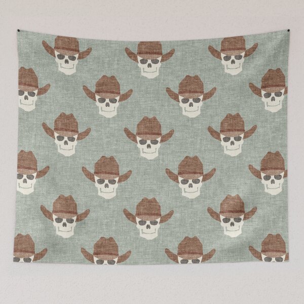 Item preview, Cowboy Skulls - sage designed and sold by littlearrow.