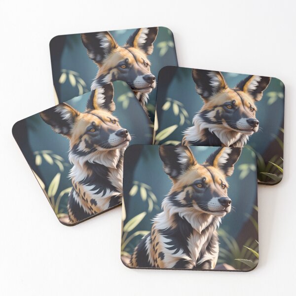 Item preview, Cute African Wild Dog In The Jungle designed and sold by TheArtOfPat.