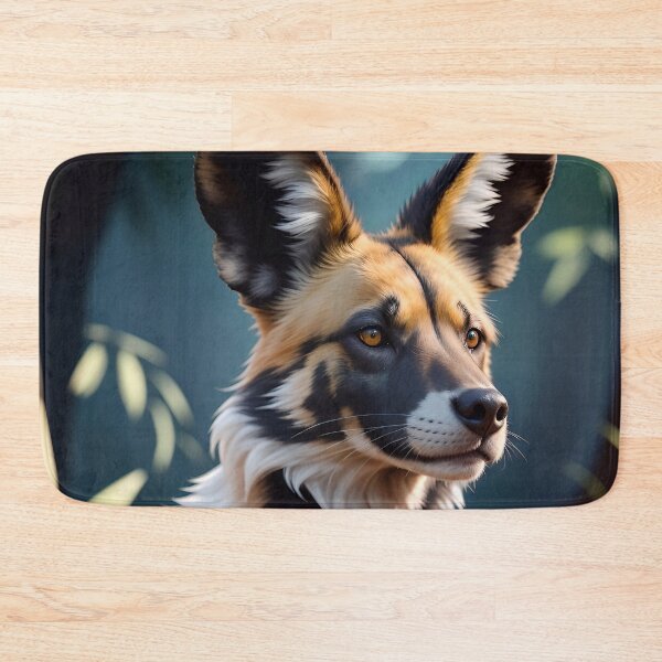 Item preview, Cute African Wild Dog In The Jungle designed and sold by TheArtOfPat.