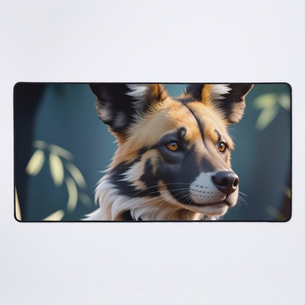 Item preview, Cute African Wild Dog In The Jungle designed and sold by TheArtOfPat.