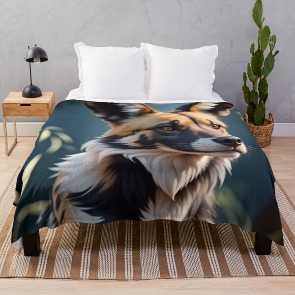 Item preview, Cute African Wild Dog In The Jungle designed and sold by TheArtOfPat.