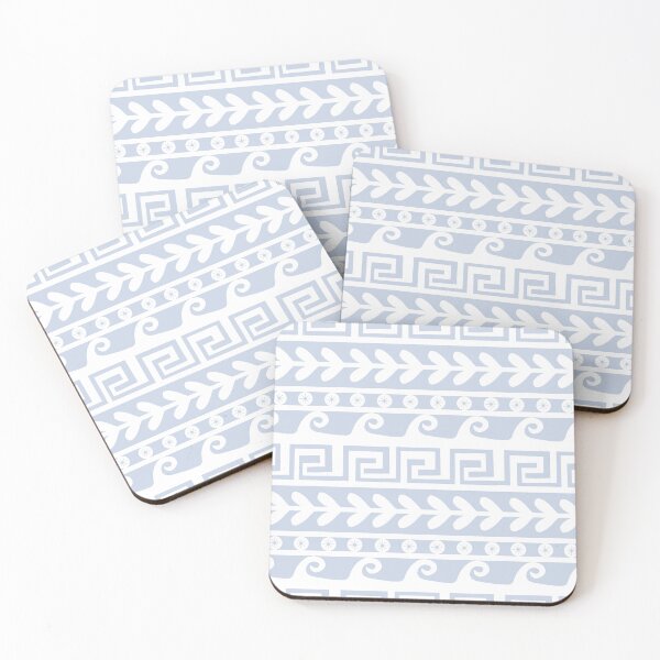 Item preview, Greco Deco Blue and White pattern designed and sold by Quick Brown Fox Canada.