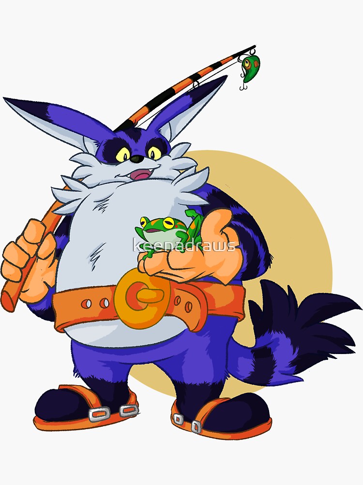 "Big the cat (and froggy)" Sticker for Sale by keenadraws Redbubble