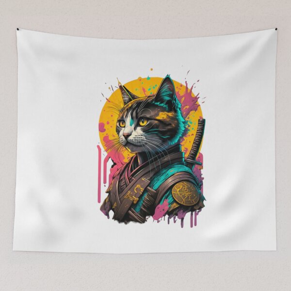 Item preview, Philosopher Samurai Cat designed and sold by PatronesKawai.