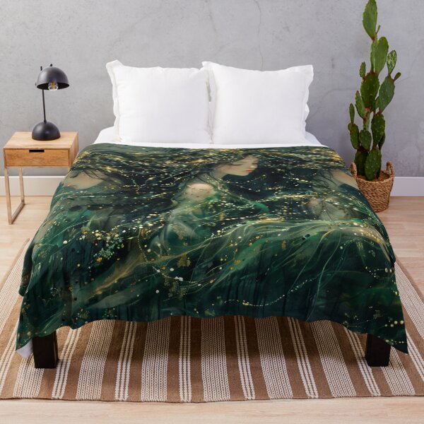 Item preview, Group of Water Fairies Dancing Through Sparkling Waves on Canv designed and sold by Art.Fusion.Studio.