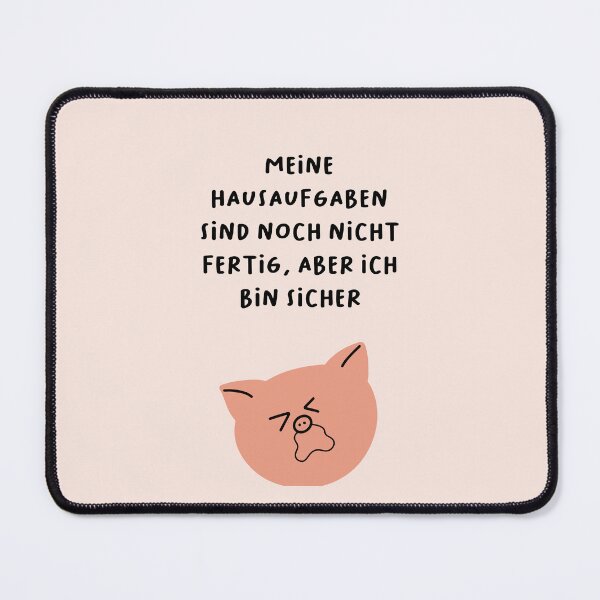 Item preview, Meine Hausaufgaben sind nicht erledigt, aber ich bin es sicher | Silly Pig Face - Cartoon Clipart designed and sold by RM-Journey.