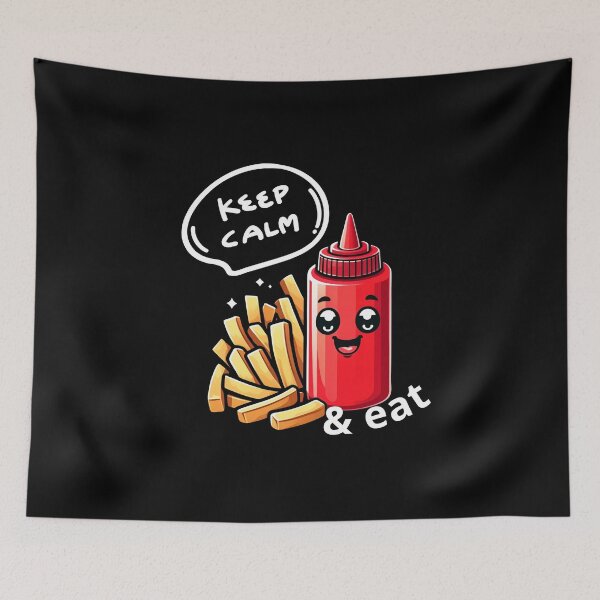 Item preview, Funny ketchup and chips  designed and sold by VibeStyleShop.