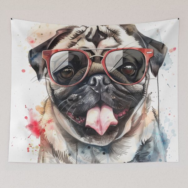 Item preview, Pug wearing Sunglasses designed and sold by SociallyRemoved.