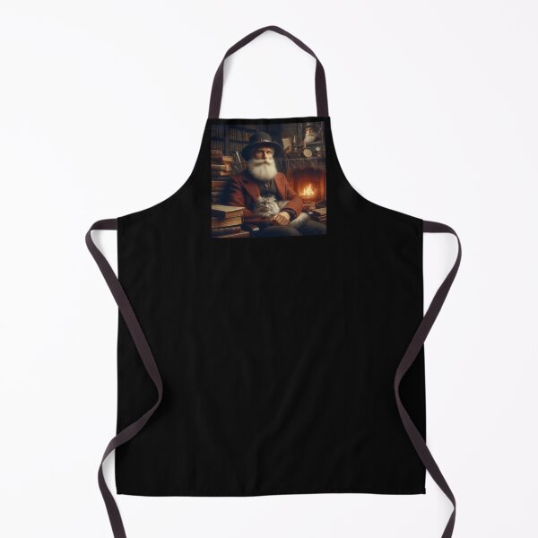 Item preview, An elderly man and his cat in a vintage retro cabinet designed and sold by artnatago.