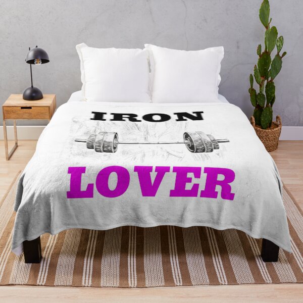 Item preview, IRON LOVER and Barbell, Black and Pink Lettering Barbell Design designed and sold by Primal Pump Co LTD.