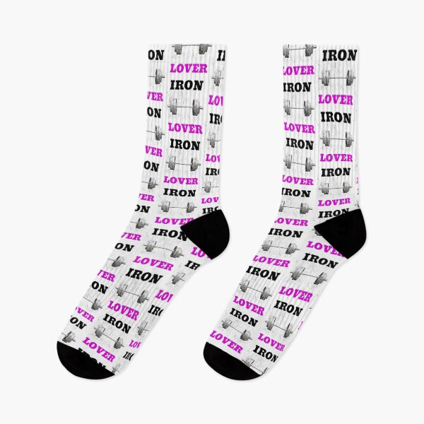 Item preview, IRON LOVER and Barbell, Black and Pink Lettering Barbell Design designed and sold by Primal Pump Co LTD.