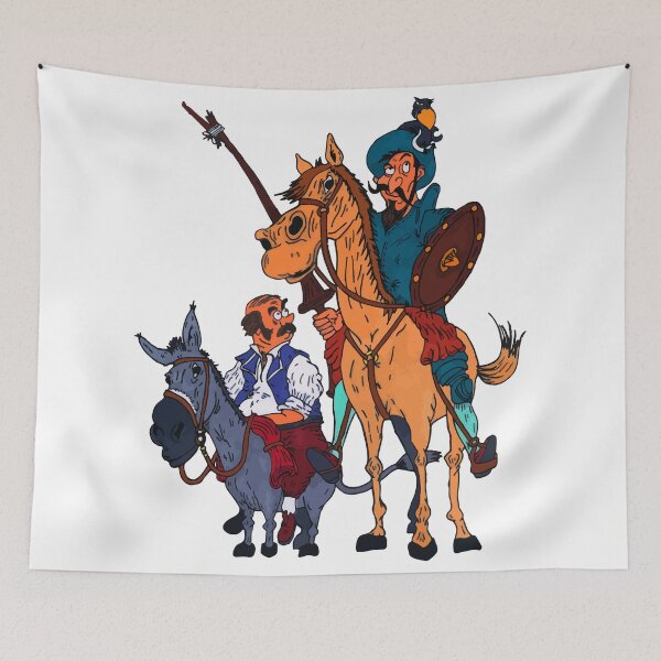 Item preview, Don Quixote and Sancho Panza during their journey over La Mancha designed and sold by poisondesign.