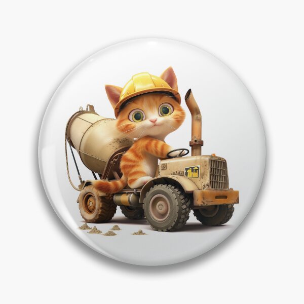 Item preview, Cute Kitten driving a concrete truck designed and sold by lawsonlee.