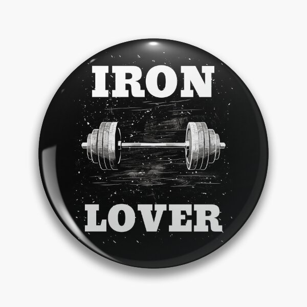 Item preview, IRON LOVER and Barbell, White Lettering Barbell Design designed and sold by Primal Pump Co LTD.