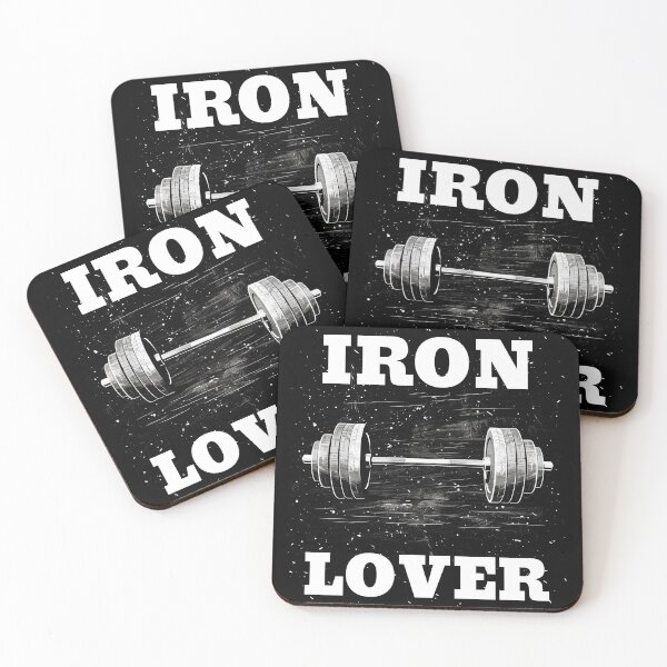 Item preview, IRON LOVER and Barbell, White Lettering Barbell Design designed and sold by Primal Pump Co LTD.