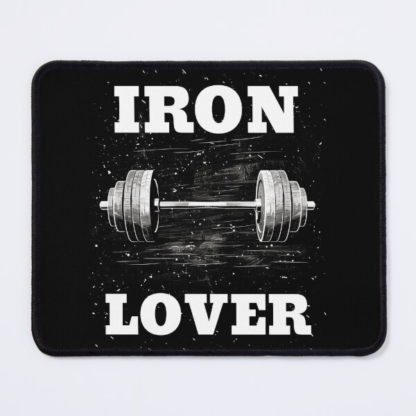 Item preview, IRON LOVER and Barbell, White Lettering Barbell Design designed and sold by Primal Pump Co LTD.