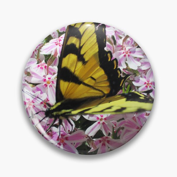 Item preview, Yellow Butterfly with Pink Flowers designed and sold by HeWritesWLight.