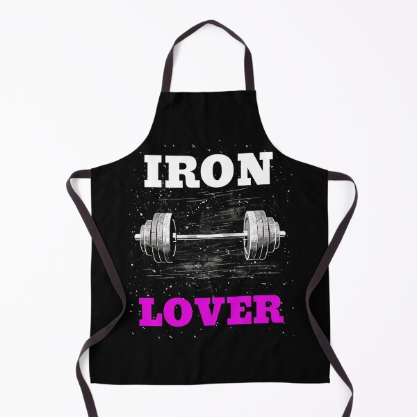 Item preview, IRON LOVER and Barbell, White and Pink Lettering Barbell Design designed and sold by Primal Pump Co LTD.