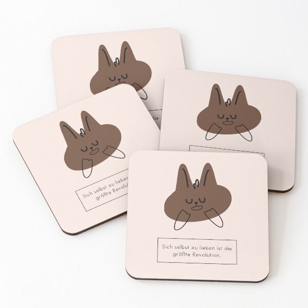 Item preview, Sich selbst zu lieben ist die größte Revolution. | Playful Cartoon Rabbit Character designed and sold by RM-Journey.