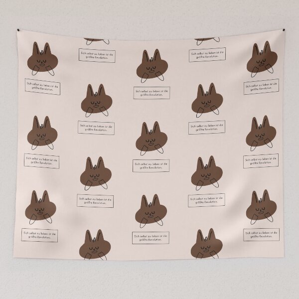 Item preview, Sich selbst zu lieben ist die größte Revolution. | Playful Cartoon Rabbit Character designed and sold by RM-Journey.