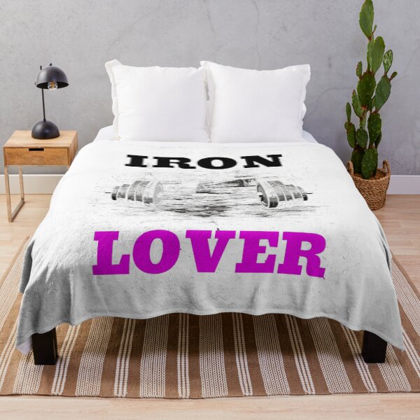 Item preview, IRON LOVER and Barbell, Black and Pink Lettering Barbell Design designed and sold by Primal Pump Co LTD.