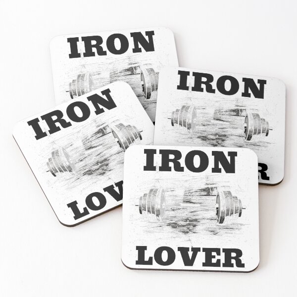 Item preview, IRON LOVER and Barbell, Black Lettering Barbell Design designed and sold by Primal Pump Co LTD.