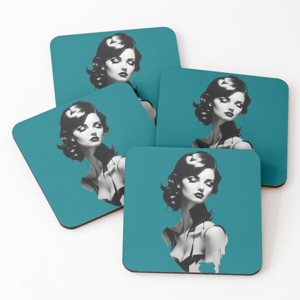 Item preview, Noir Glamour Resplendent Beauty in Shades of Grey designed and sold by ArtComixHaven.