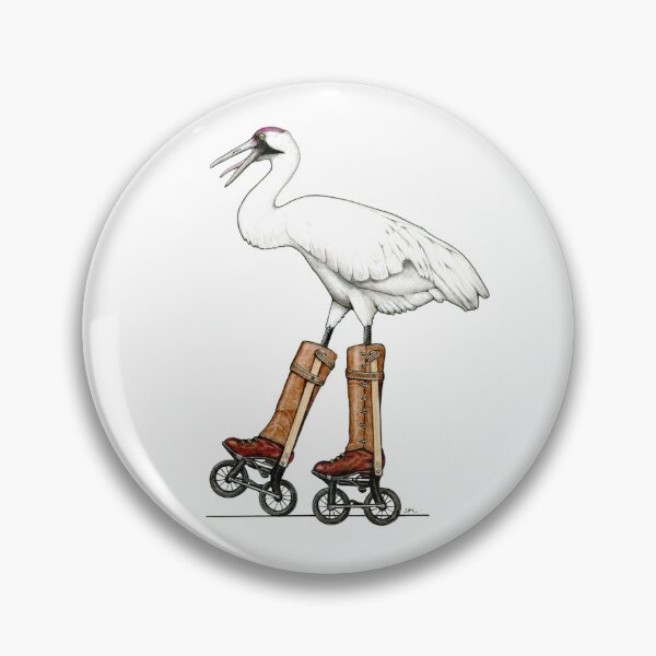 Item preview, Whooping Crane in 1898 Ritter Road-Skates designed and sold by JimsBirds.