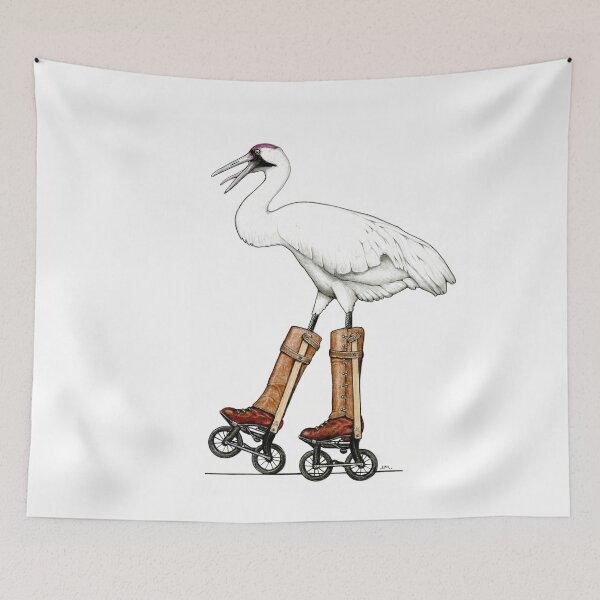 Item preview, Whooping Crane in 1898 Ritter Road-Skates designed and sold by JimsBirds.