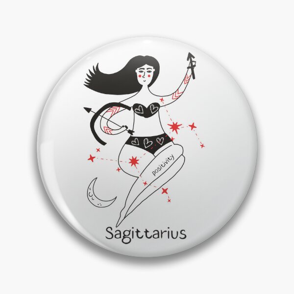 Item preview, B. positivity Zodiac Sagittarius designed and sold by MonochromeEcho.