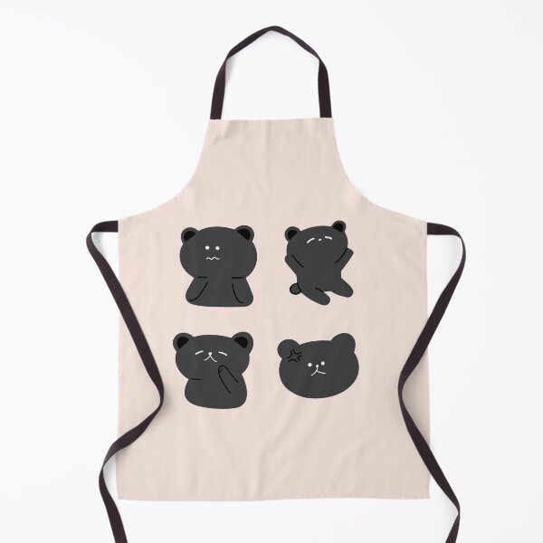 Item preview, Black Bear Showing Different Emotions - Cartoon Style designed and sold by RM-Journey.
