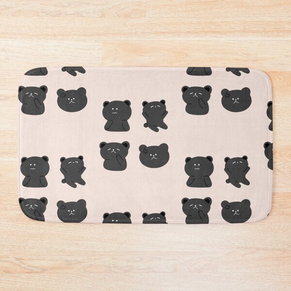 Item preview, Black Bear Showing Different Emotions - Cartoon Style designed and sold by RM-Journey.