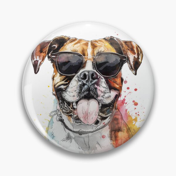Artikelvorschau, Boxerhund mit Sonnenbrille entworfen und verkauft von SociallyRemoved.