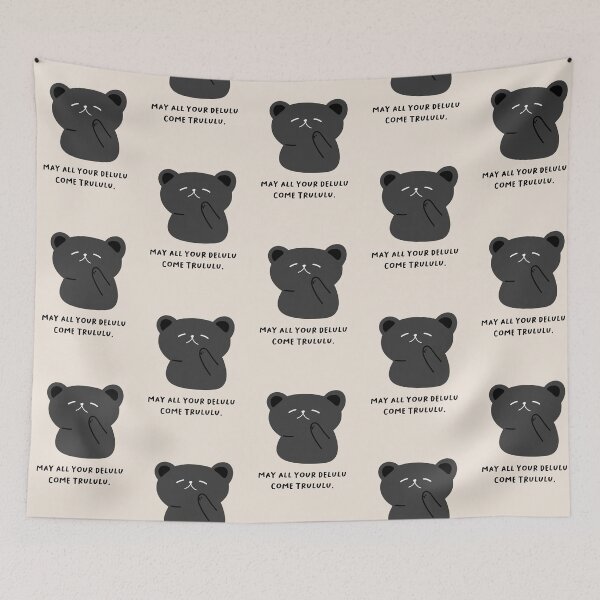 Item preview, May all your delulu come trululu | Black Bear - Cartoon Style designed and sold by RM-Journey.