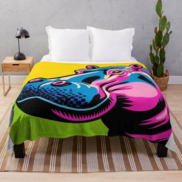 Item preview, Neon Hippo Portrait Sticker T-shirt designed and sold by EWNDesigns.