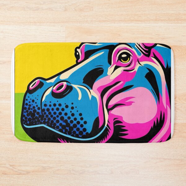 Item preview, Neon Hippo Portrait Sticker T-shirt designed and sold by EWNDesigns.